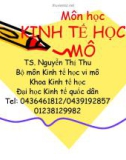 Bài giảng Kinh tế học vi mô - TS. Nguyễn Thị Thu