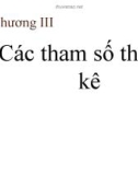 Bài giảng Nguyên lý thống kê kinh tế (ĐH KTQD) - Chương 3: Các tham số thống kê