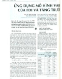 Ứng dụng của mô hình VAR của FDI và tăng trưởng