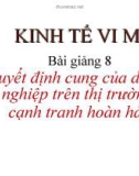 Bài giảng Kinh tế vi mô: Chương 8 - Lê Phương