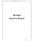 Bài giảng Nguyên lý thống kê