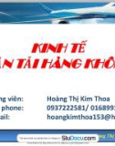 Bài giảng Kinh tế vận tải hàng không - GV. Hoàng Thị Kim Thoa