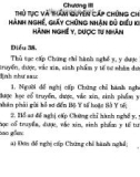 Điều khoản thi hành hành nghề y, dược tư nhân: Phần 2