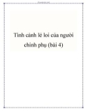 Tình cảnh lẻ loi của người chinh phụ (bài 4)