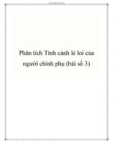 Bài văn mẫu lớp 10: Phân tích tình cảnh lẻ loi của người chinh phụ (bài số 3)