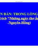 Bài giảng Ngữ văn lớp 8: Trong lòng mẹ