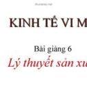 Bài giảng Kinh tế vi mô: Chương 6 - Lê Phương