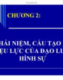 Bài giảng Luật hình sự - Chương 2: Khái niệm, cấu tạo và hiệu lực của đạo luật hình sự