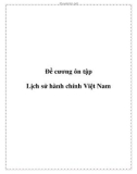 Đề cương ôn tập Lịch sử hành chính Việt Nam