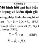 Bài giảng môn Kinh tế lượng: Chương 2