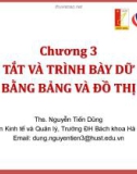 Bài giảng Thống kê ứng dụng (TS Nguyễn Tiến Dũng) - Chương 3 Tóm tắt và trình bày dữ liệu