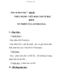 Giáo án địa lý lớp 7 - Bài 50 : THỰC HÀNH : VIẾT BÁO CÁO VỀ ĐẶC ĐIỂM TỰ NHIÊN CỦA AUSTRAYLIA