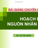 Bài giảng Chuyên đề: Hoạch định nguồn nhân lực - Lê Thị Hạnh