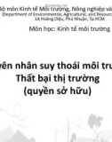 Bài giảng Kinh tế môi trường: Chương 6 - ĐH Kinh tế