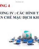 Bài giảng Chương 4: Các hình thức hạn chế mậu dịch khác