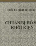 Bài giảng Chuẩn bị hồ sơ khởi kiện