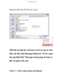 Cách sửa lỗi cho file Word, Excel