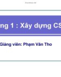 Bài giảng Tin học B: Bài 1 - Phạm Văn Tho