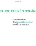 Bài giảng Tin học chuyên ngành: Xây dựng nội dung bài thuyết trình - ThS. Đào Anh Vũ