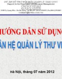 HƯỠNG DẪN SỬ DỤNG PHÂN HỆ QUẢN LÝ THƯ VIỆN