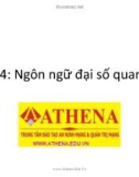 Bài giảng Cơ sở dữ liệu: Bài 4 - Trung tâm Athena