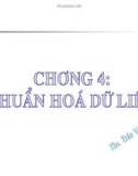 Bài giảng Hệ quản trị cơ sở dữ liệu: Chương 4 - ThS. Trần Văn Ước