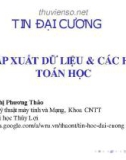 Bài giảng Tin học đại cương: Bài 3 - ThS. Nguyễn Thị Phương Thảo