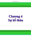 Bài giảng Lập trình hướng đối tượng - Chương 4: Sự kế thừa