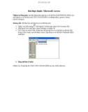 Bài thực hành Microsoft Access