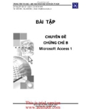 CHUYÊN ĐỀ CHỨNG CHỈ B Microsoft Access