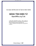 TÀI LIỆU HƯỚNG DẪN SỬ DỤNG PHẦN MỀM BẢNG TÍNH ĐIỆN TỬ OpenOffice.org Calc