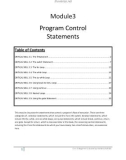 Module3 Program Control StatementsTable of ContentsCRITICAL SKILL 3.1: The if Statement