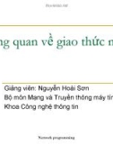 Bài giảng Lập trình mạng: Tổng quan về giao thức mạng - TS. Nguyễn Hoài Sơn