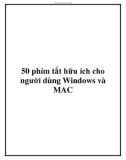 50 phím tắt hữu ích cho người dùng Windows và MAC.