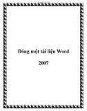 Đóng một tài liệu Word 2007