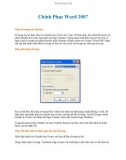 Chinh Phục Word 2007 phần 3