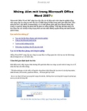 Những điểm mới trong Microsoft Office Word 2007