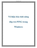 Vô hiệu hóa tính năng đáp trả PING trong Windows