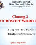 Bài giảng Chương 2: Microsoft word 2010 - ThS. Nguyễn Thị Uyên