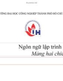 Bài giảng Ngôn ngữ lập trình C: Mảng hai chiều - TS. Ngô Hữu Dũng