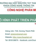 Bài giảng Công nghệ phần mềm: Chương 2 - ThS. Dương Thành Phết