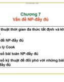 Bài giảng Phân tích và thiết kế giải thuật: Chương 7 - PGS.TS. Dương Tuấn Anh