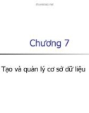 Tạo và quản lý cơ sở dữ liệu