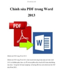 Chỉnh sửa PDF trong Word 2013