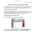 Học Adobe Flash CS4 cơ bản Flash CS4 - Bài 14: Sử dụng Color effect TTO - Trong bài
