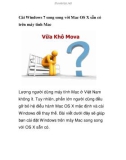 Cài Windows 7 song song với Mac OS X sẵn có trên máy tính Mac