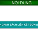 Bài giảng Cấu trúc dữ liệu và giải thuật 1: Chương 4