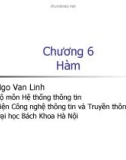 Bài giảng Tin học căn bản (Phần 3): Chương 6 - Ngô Văn Linh