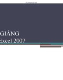 Bài giảng MS Excel 2007