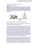 Java hay .NET? Một bài toán nan giải của nhiều Newbie